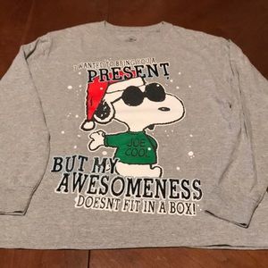 Boys Christmas Snoopy Long Sleeve T-Shirt